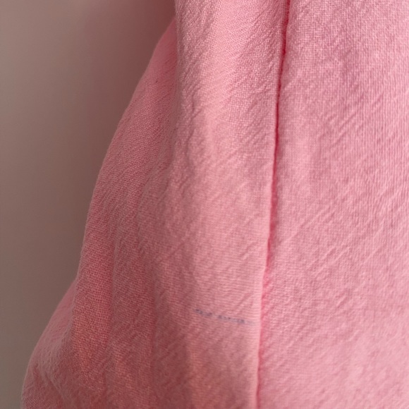 Pink puff sleeve tiered midi wrap dress - Picture 5 of 8